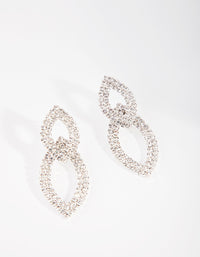 Silver Pave Teardrop Earrings - link has visual effect only