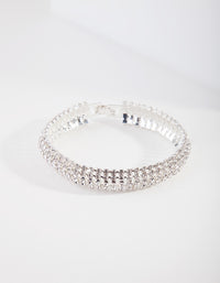 Silver 4 Row Cupchain Bracelet - link has visual effect only