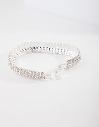 Silver 4 Row Cupchain Bracelet - link has visual effect only