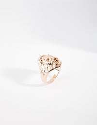 Gold Lion Head Ring - link has visual effect only