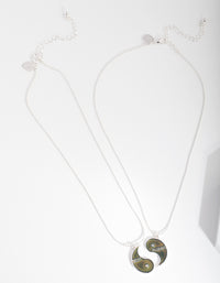 Kids Silver BFF Yin & Yang Mood Necklace Pack - link has visual effect only