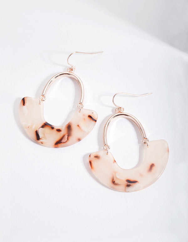 Pink Acrylic Arch Earrings