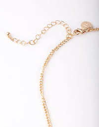 Gold Circle Bar Necklace - link has visual effect only