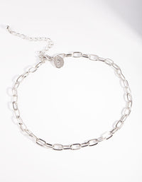 Silver Oval Link Choker - link has visual effect only