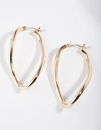 Gold Plated Organic Hoop Earrings - link has visual effect only