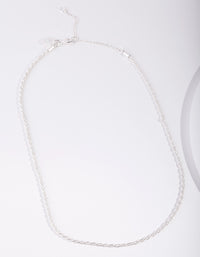 Silver Plated Thin Necklace - link has visual effect only