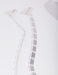 Real Silver Plated Bracelet Set - link has visual effect only