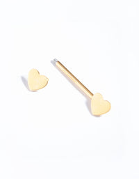 Gold Surgical Steel Heart Nipple Bar - link has visual effect only