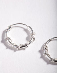 Sterling Silver Rope Twist Hoop Earrings - link has visual effect only