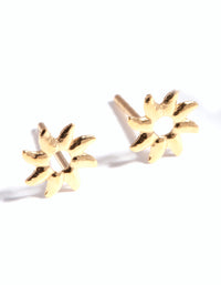 Gold Plated Sterling Silver Sunray Stud Earrings - link has visual effect only