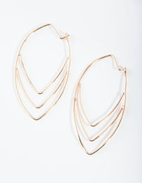 Gold Fine Wire Spear Hoop Earrings - link has visual effect only