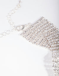 Silver Diamante Plait Choker - link has visual effect only