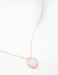 Boutique Rose Gold Small Semi-Precious Necklace - link has visual effect only