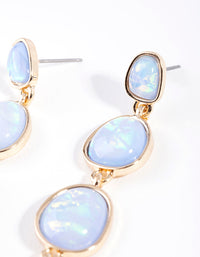 Gold Foil Stone Drop Earrings - link has visual effect only