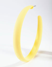 Neon Yellow Hoop Earrings - link has visual effect only