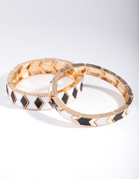 Gold Triangle Enamel Bracelet Pack - link has visual effect only