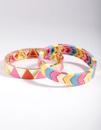 Gold Triangle Metal Bracelet Pack - link has visual effect only