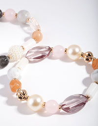 Pearl Multi Bead Bracelet Pack - link has visual effect only