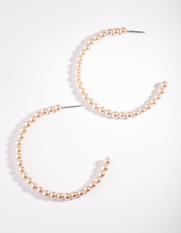 Rose Gold Mini Pearl Bead Earrings