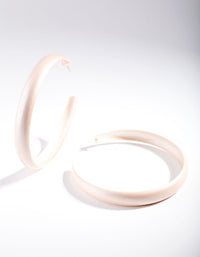 Pink Pearly Hoop Earrings - link has visual effect only