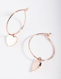 Rose Gold Mini Heart Hoop Earrings - link has visual effect only