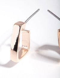 Rose Gold Thick Square Hoop Earrings - link has visual effect only