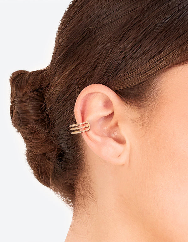 Gold Triple Line Ear Cuff Pack