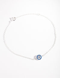 Sterling Silver Evil Eye Disc Bracelet - link has visual effect only