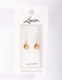 Gold Plated Sterling Silver Daisy Drop Earrings - link has visual effect only