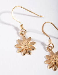 Gold Plated Sterling Silver Daisy Drop Earrings - link has visual effect only