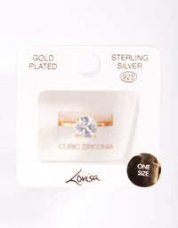 Gold Plated Sterling Silver 1.5 Carat Cushion Ring - link has visual effect only