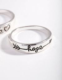 Silver Inspirational Word Ring Pack - link has visual effect only