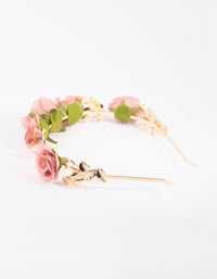 Pink Rose Headband - link has visual effect only