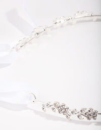 Silver Diamante Flower Tie Halo Headband - link has visual effect only