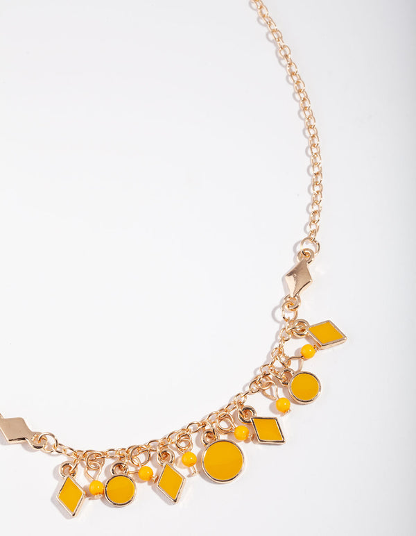 Gold Jingle Drop Necklace