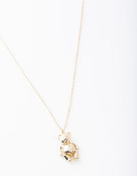 Gold Teddy Bear Necklace - link has visual effect only