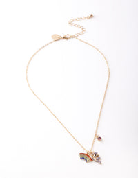 Gold Rainbow Diamante Necklace - link has visual effect only