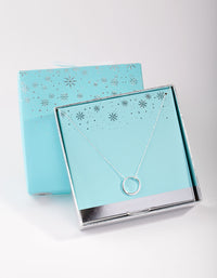 Sterling Silver Open Circle Necklace - link has visual effect only