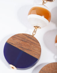 Mix Marble Thread Wrapped Drop Earrings - link has visual effect only