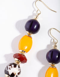 Gold Multi Stone Drop Earrings - link has visual effect only