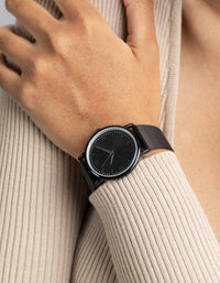 Matte Black Diamante Watch - link has visual effect only