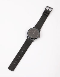 Matte Black Diamante Watch - link has visual effect only