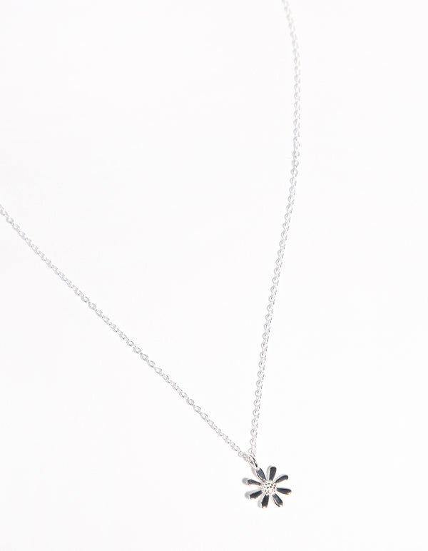 Kids Sterling Silver Daisy 30cm Necklace