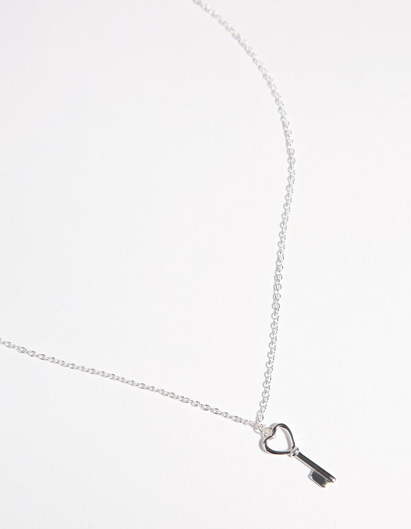 Kids Sterling Silver Lock 30cm Necklace