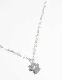 Kids Sterling Silver Paw 30cm Necklace - link has visual effect only