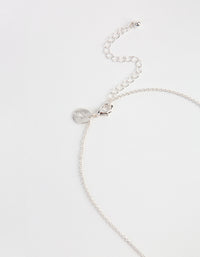 Silver Teardrop Diamante Cross Necklace - link has visual effect only