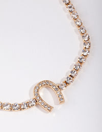 Gold Horse Shoe Cup Chain Bracelet - link has visual effect only