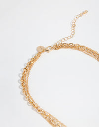 Gold Stone Layer Pendant Necklace - link has visual effect only