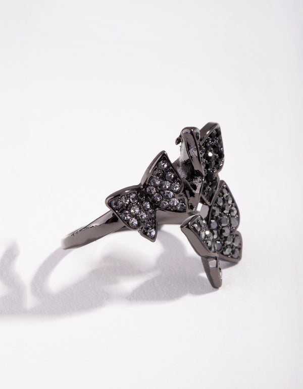 Matte Cluster Butterfly Ring