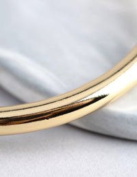 18ct Gold Plated Brass Solid Bangle Bracelet - link has visual effect only